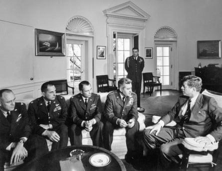 President John F Kennedy discuss the Cuba crisis in October 1962.