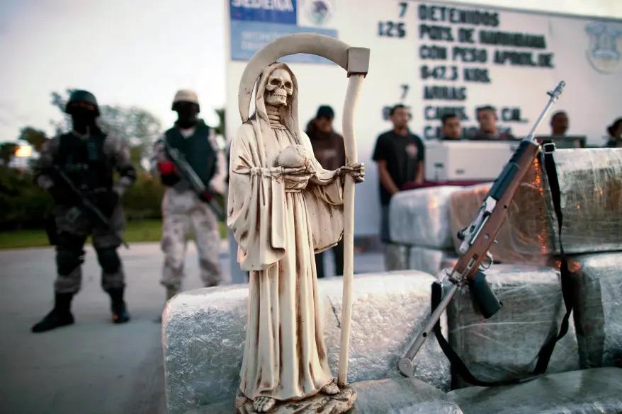 According to reports, García Luna had a Santa Muerte altar in his federal office.