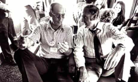 Hunter S Thompson and George McGovern during the 1972 presidential campaign