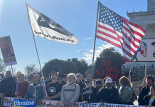 Left and Right Join Together to Rage Against Ukraine War on Its One Year Anniversary