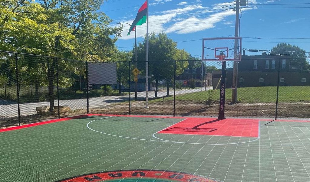 Community basketball court