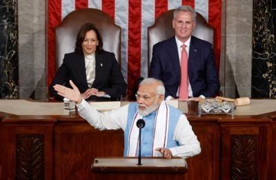 India’s Prime Minister Narendra Modi addresses a joint meeting of Congress in Washington