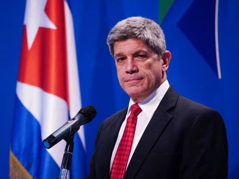 Cuba's Deputy Minister of Foreign Affairs Carlos Fernandez de Cossio, speaks during a news conference in Havana, Cuba, November 15, 2022. REUTERS/Alexandre Meneghini