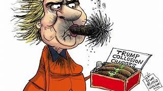 A cartoon of a person smoking a cigar

Description automatically generated