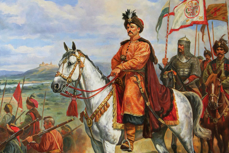 A painting of a person riding a horse

Description automatically generated