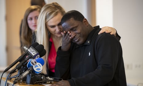 Anthony Gay becomes emotional while speaking about his years in solitary confinement in Chicago last year.