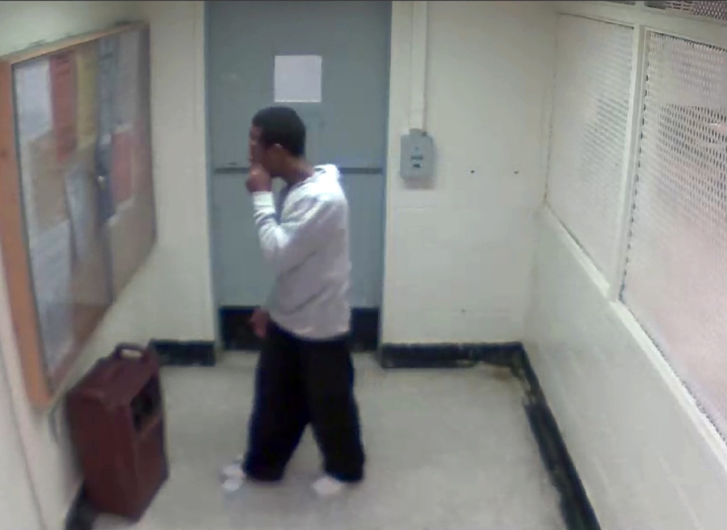 Kalief Browder in a video still from his incarceration on Rikers Island.