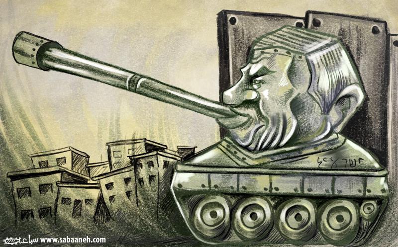 A cartoon of a tank with a nose on it

Description automatically generated