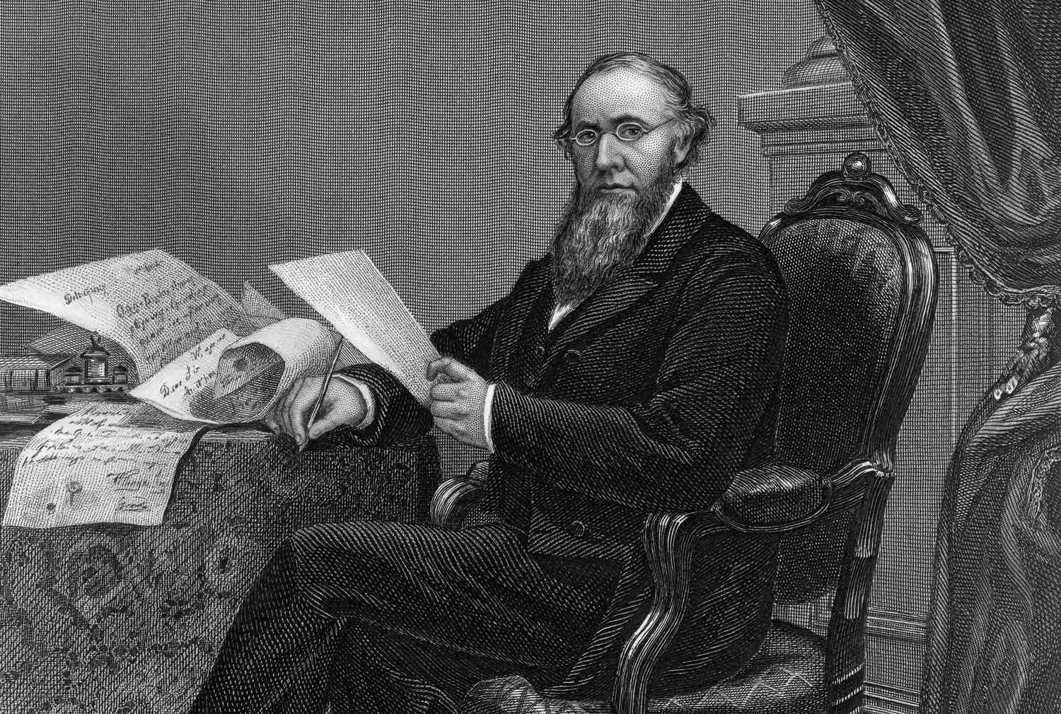 Engraved portrait of Edwin M. Stanton, Lincoln's secretary of war