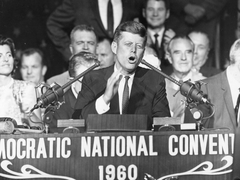 JFK delivers convention speech