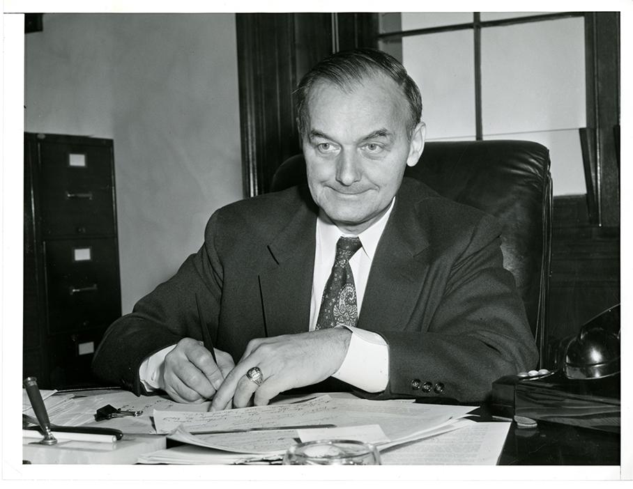 Photograph of Senator John Williams in his Office