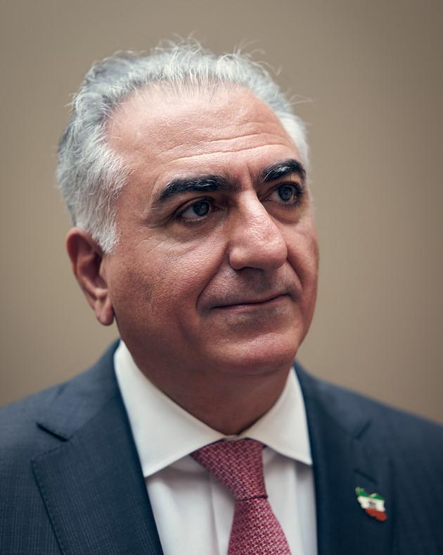 Reza Pahlavi posing for a portrait.