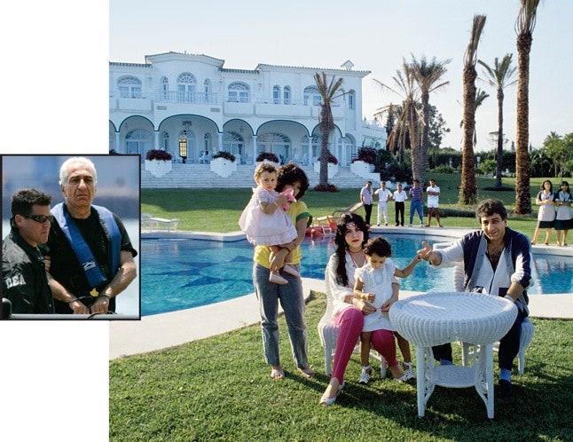 Monzer alKassar with a D.E.A. agent in New York in June 2008 and with his family in 1985 in a Paris Match feature on his...