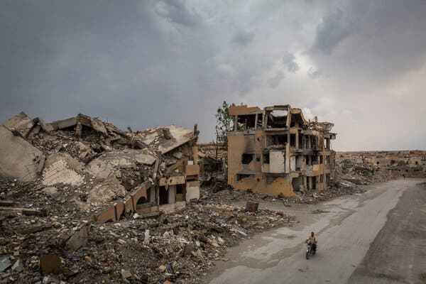 Raqqa, Syria, endured withering coalition airstrikes and fighting between the Islamic State and the Syrian Democratic Forces.