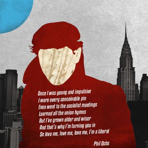 A person in a red jacket with white text on it
Description automatically generated