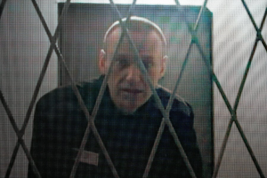 A person behind a fence

Description automatically generated