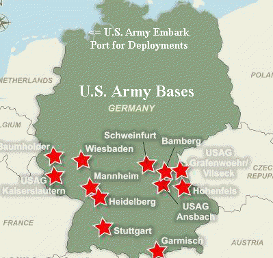 A map of germany with many red stars

Description automatically generated