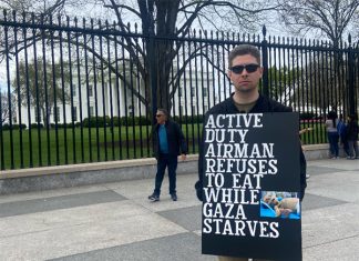 Active Duty Air Force Airman on White House Hunger Strike for Starving Children of Gaza