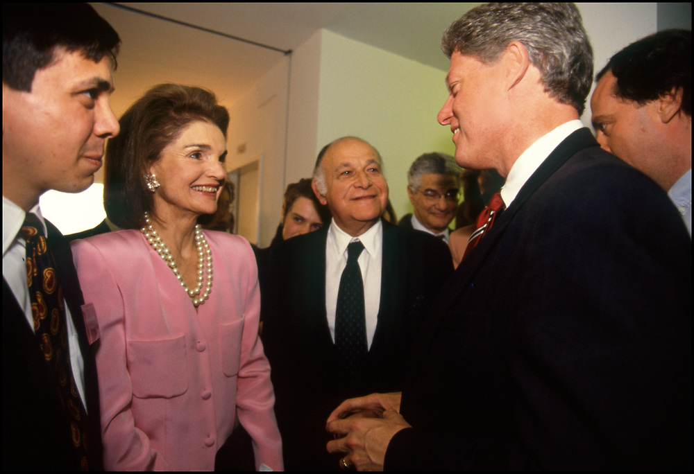 Jackie Onassis, Maurice Tempelsman and Bill Clinton | Tracey Litt