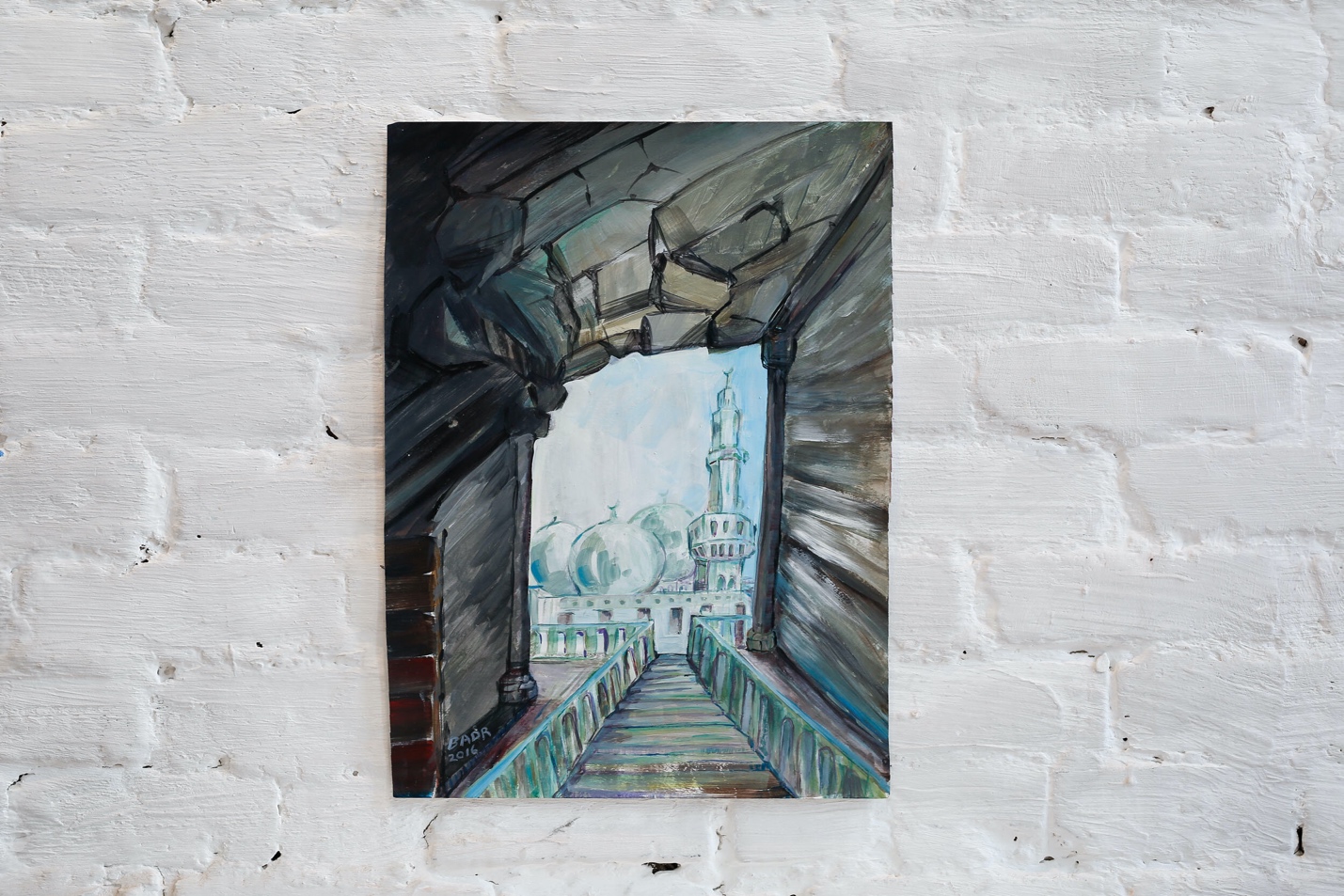 A painting on a wall

Description automatically generated