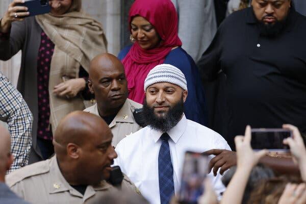 Mr. Syed leaving the Baltimore City Circuit Court after a judge overturned his conviction in September.