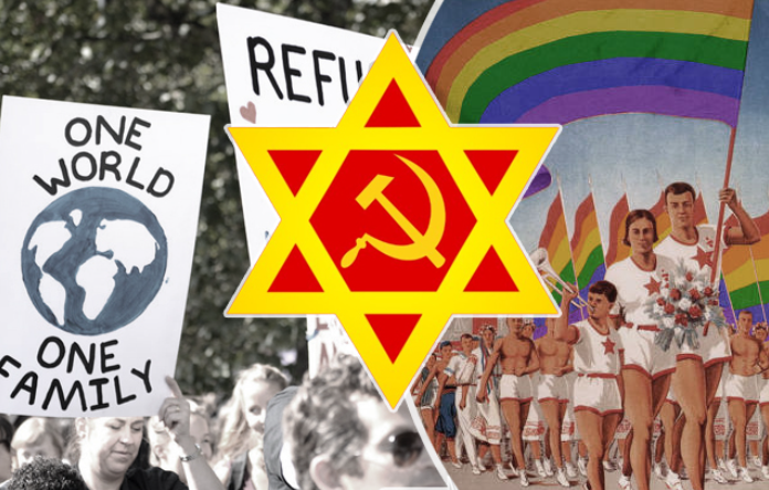 A group of people holding signs

Description automatically generated