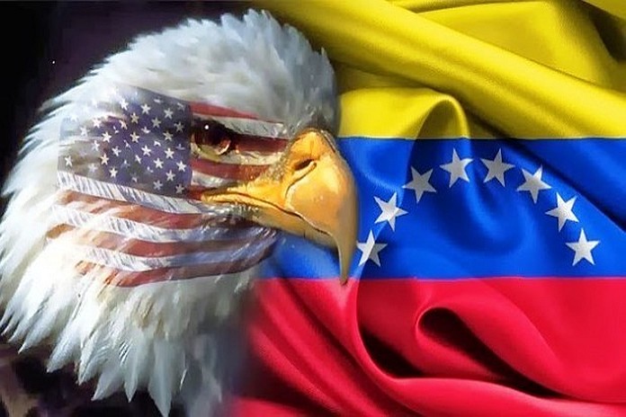 A bald eagle with a flag painted on it

Description automatically generated