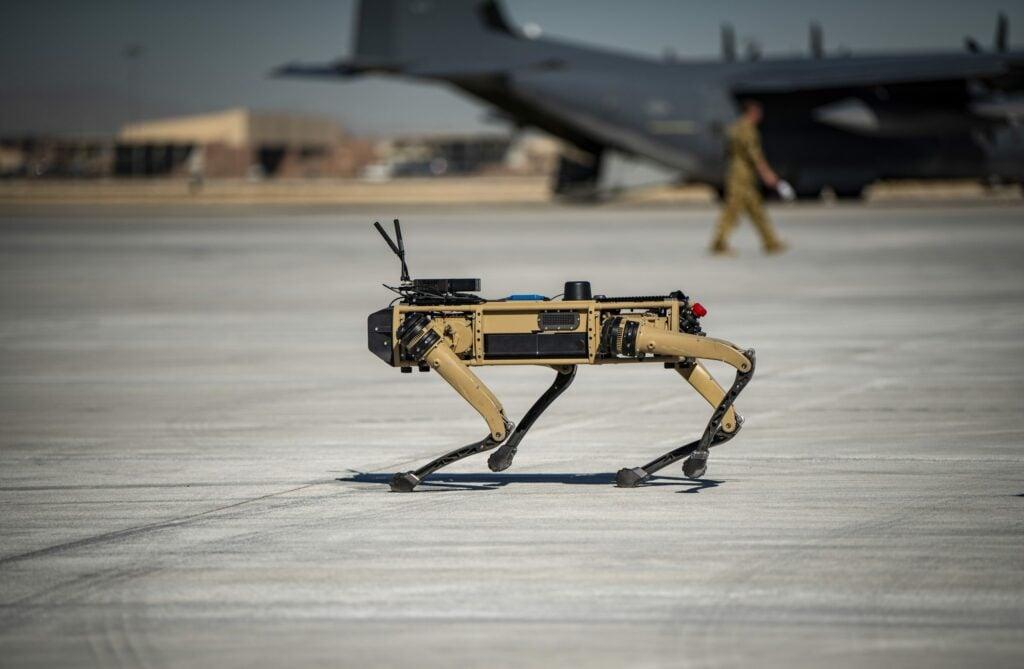 A robot on a runway
Description automatically generated