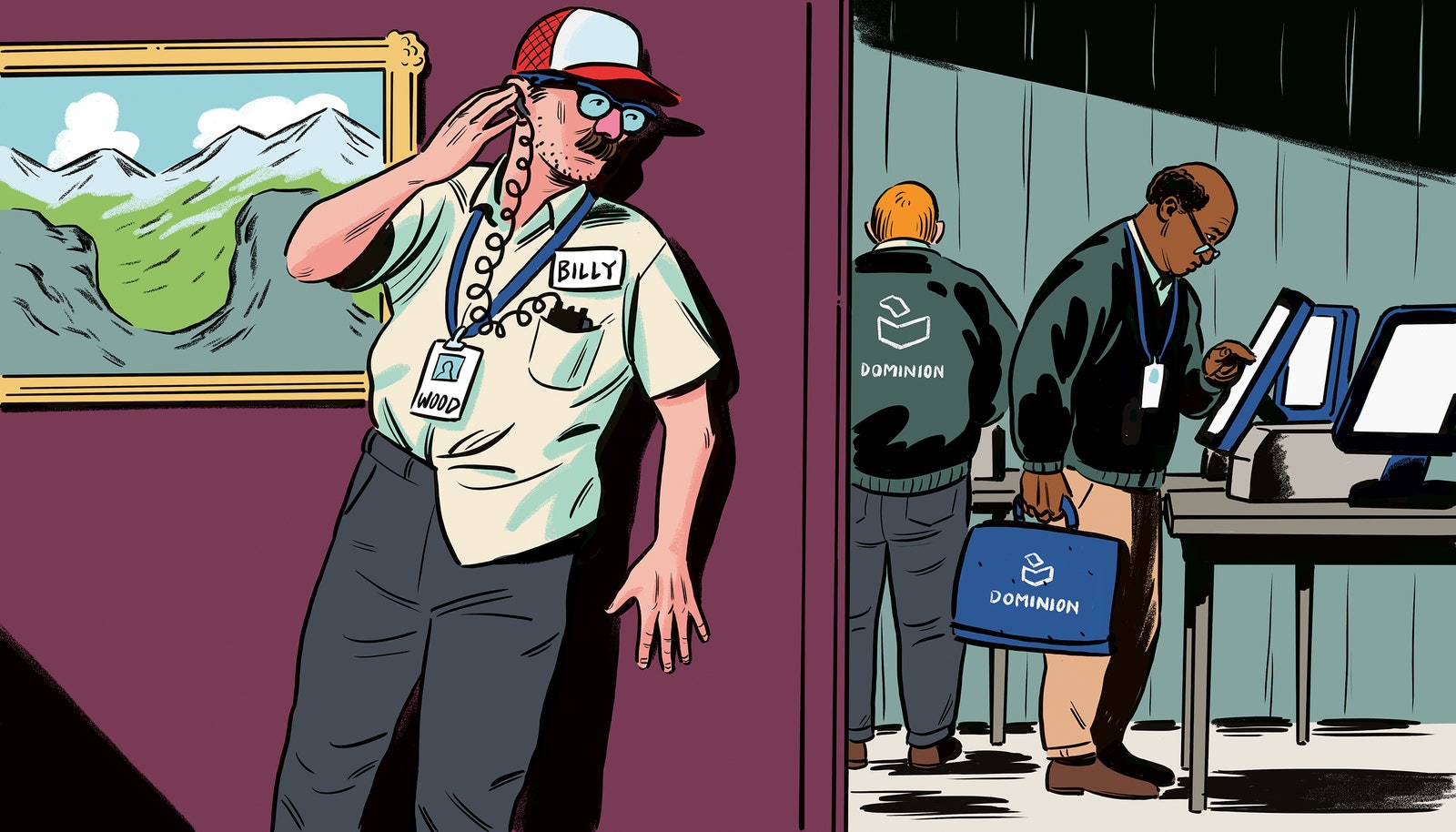 An illustration of Conan James Hayes a former pro surfer who allegedly impersonated a Mesa County employee during a...