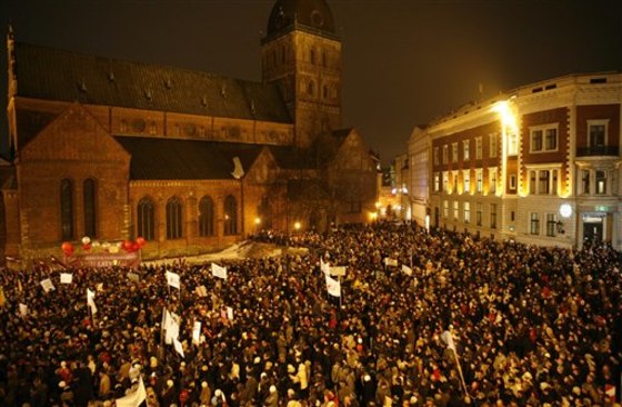 Latvia Anti-Government Protests