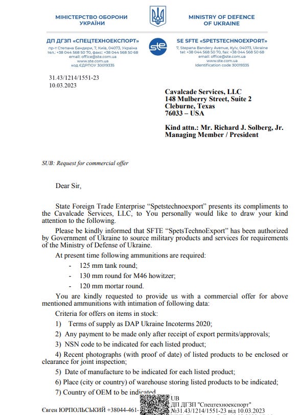 A letter of a business offer
Description automatically generated