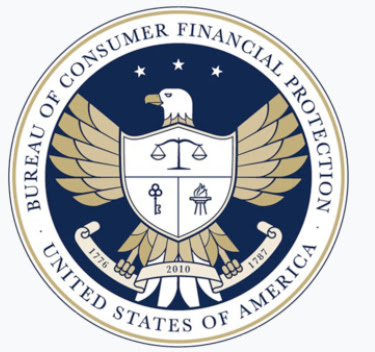 A blue and gold emblem with a eagle and a shield Description automatically generated