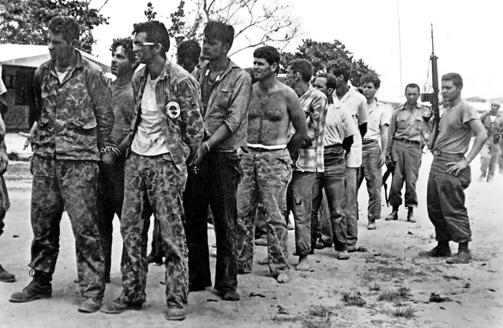 This April 1961 file photo shows a group of Cuban counter-revolutionaries, members of Assault Brigade 2506, after their capture in the Bay of Pigs, Cuba.