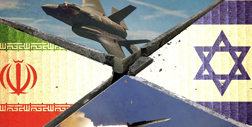 A plane flying through a broken window Description automatically generated