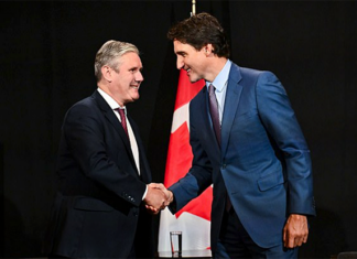 Trudeau Recalls Colonial History in Last Hurrah Effort to Support War in Ukraine with British Prime Minister