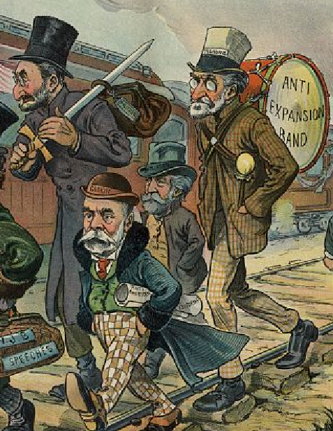 A cartoon of men walking on train tracks
AI-generated content may be incorrect.