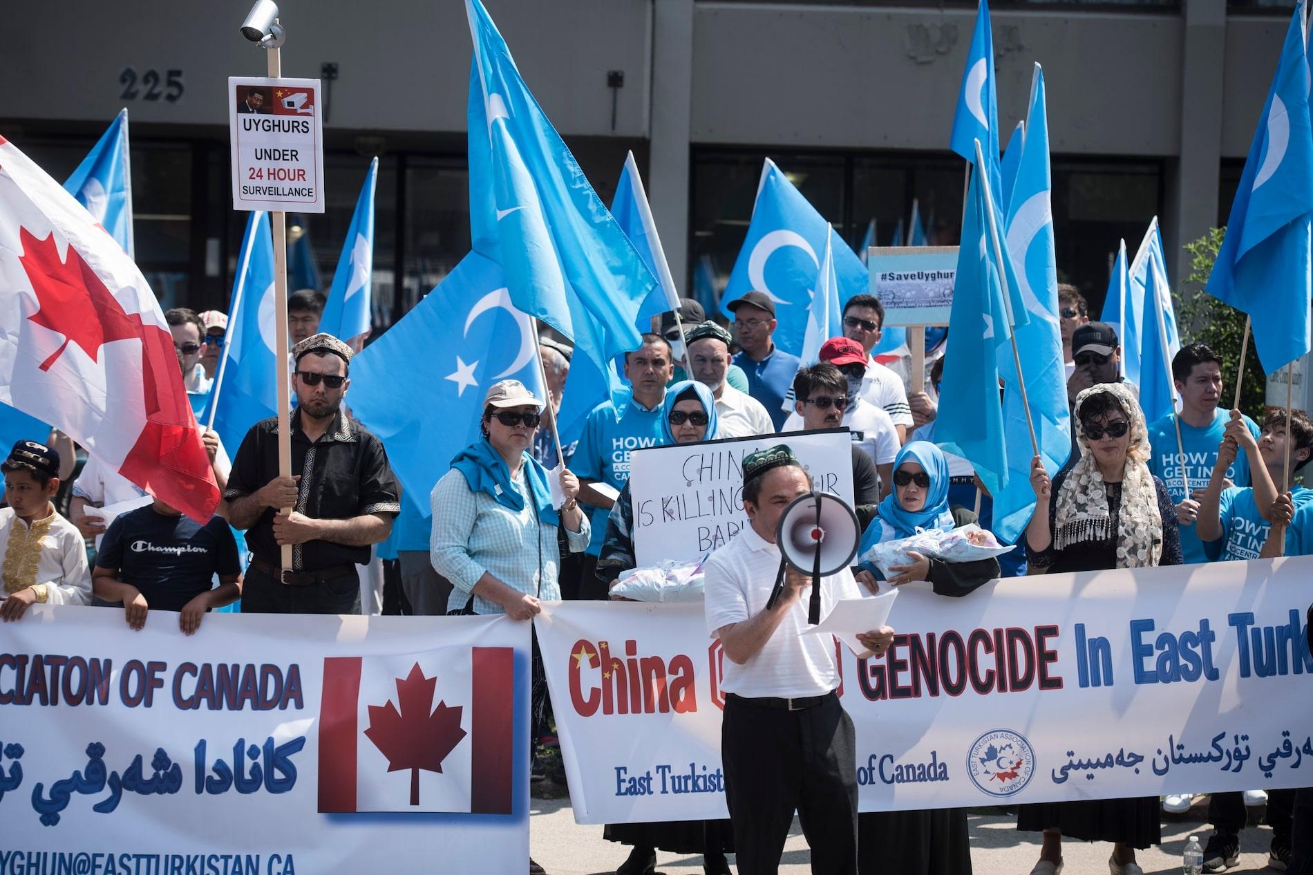 A group of people holding signs and flags

AI-generated content may be incorrect.