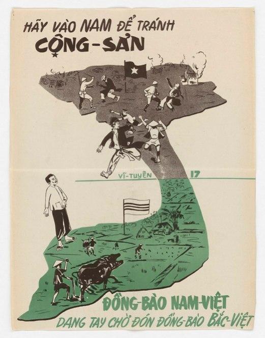 "Go South to Avoid Communism." Northern Vietnamese were bombarded with propaganda during Passage to Freedom -- but in the end, it's hard to say how many fled because of messages like this one.