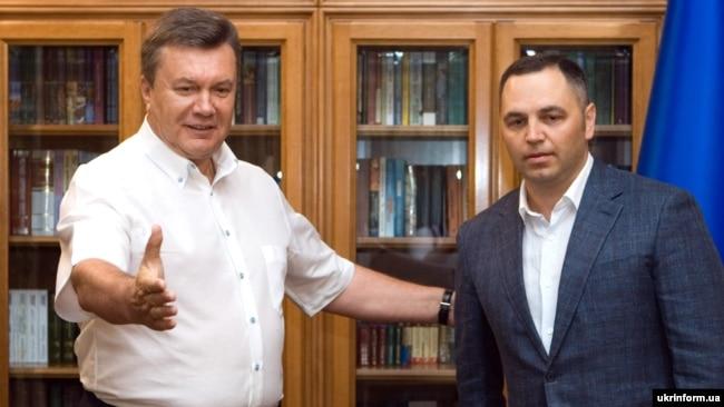Andriy Portnov (right) joined the administration of Viktor Yanukovych (left) after he defeated Yulia Tymoshenko to win Ukraine's presidency in 2010.