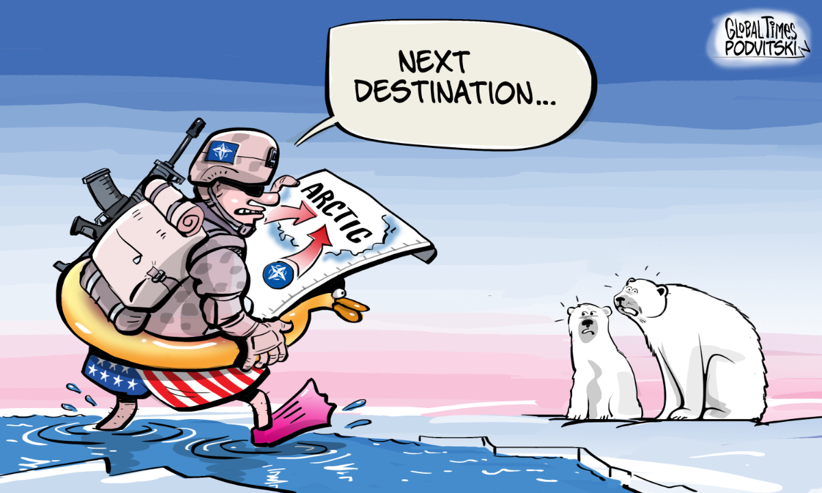 Cartoon of a person in a helmet and a float with a map and polar bears
AI-generated content may be incorrect.