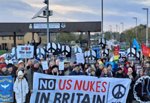 UK Activists Challenge Return of U.S. Nuclear Weapons with Two-Week Encampment at Royal Air Force Base Lakenheath