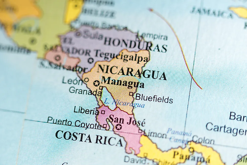 Close-up of a map of nicaragua

AI-generated content may be incorrect.