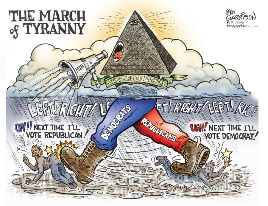r/conspiracy - The March of Tyranny (cartoon by Ben Garrison) - This cartoon sparked a years long defamation campaign were authoritarians altered the artists comics to make him appear racist and anti-Semitic. Hmm, I wonder why?