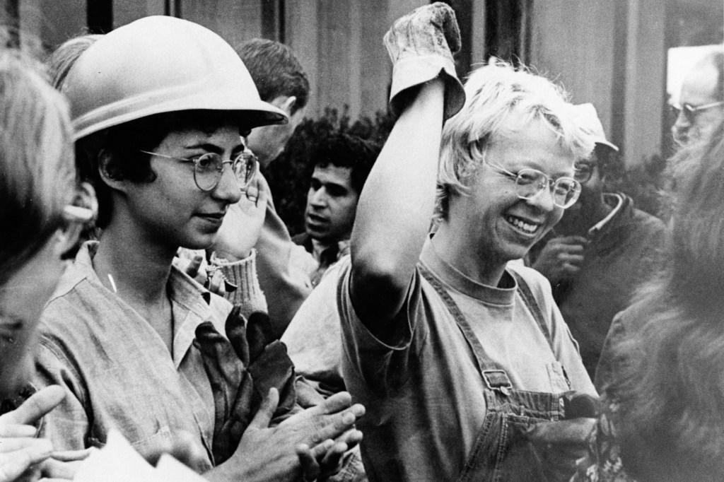 At a 1973 rally to support full-time jobs for female park workers in San Francisco.