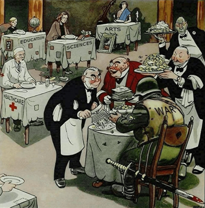 Cartoon of a person serving a person at a table

Description automatically generated