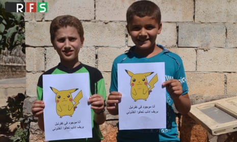 Syrian campaigners use Pokémon Go to ask world to save war children | Syria | The Guardian