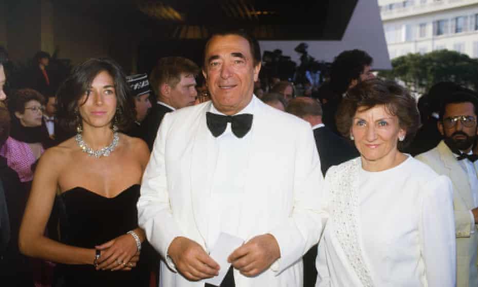 Ghislaine, Robert and Betty Maxwell at Cannes film festival in 1987