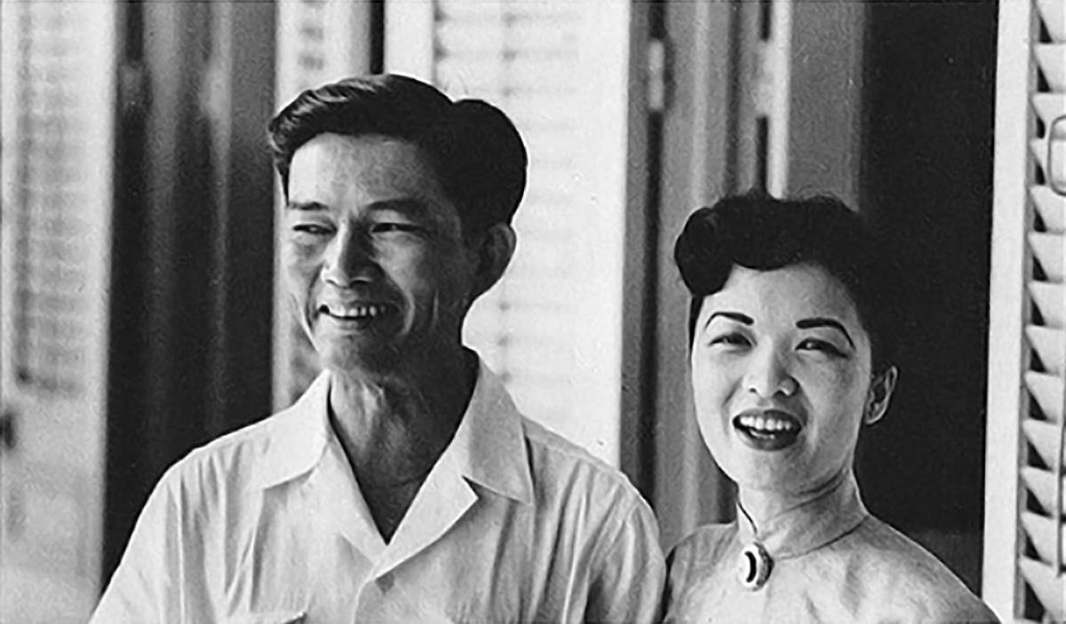 Ngo Dinh Nhu, brother of President Diem, and Madame Nhu