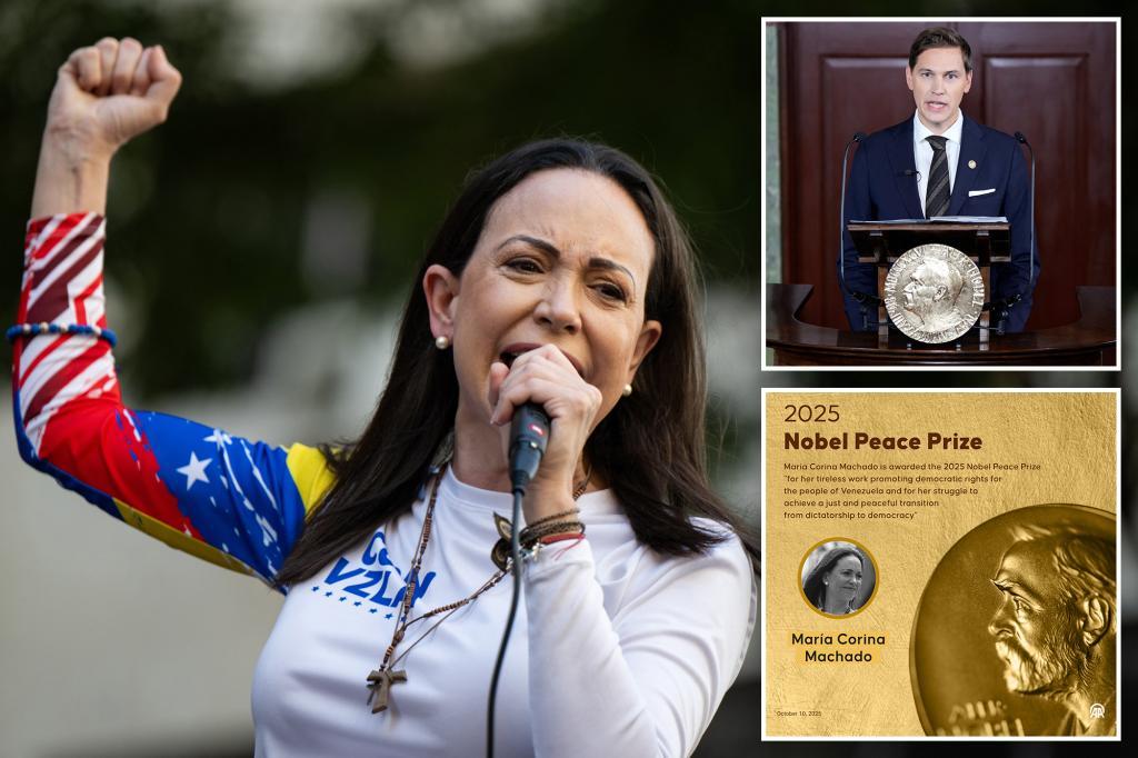 Venezuelan opposition leader María Corina Machado wins 2025 Nobel Peace  Prize | New York Post