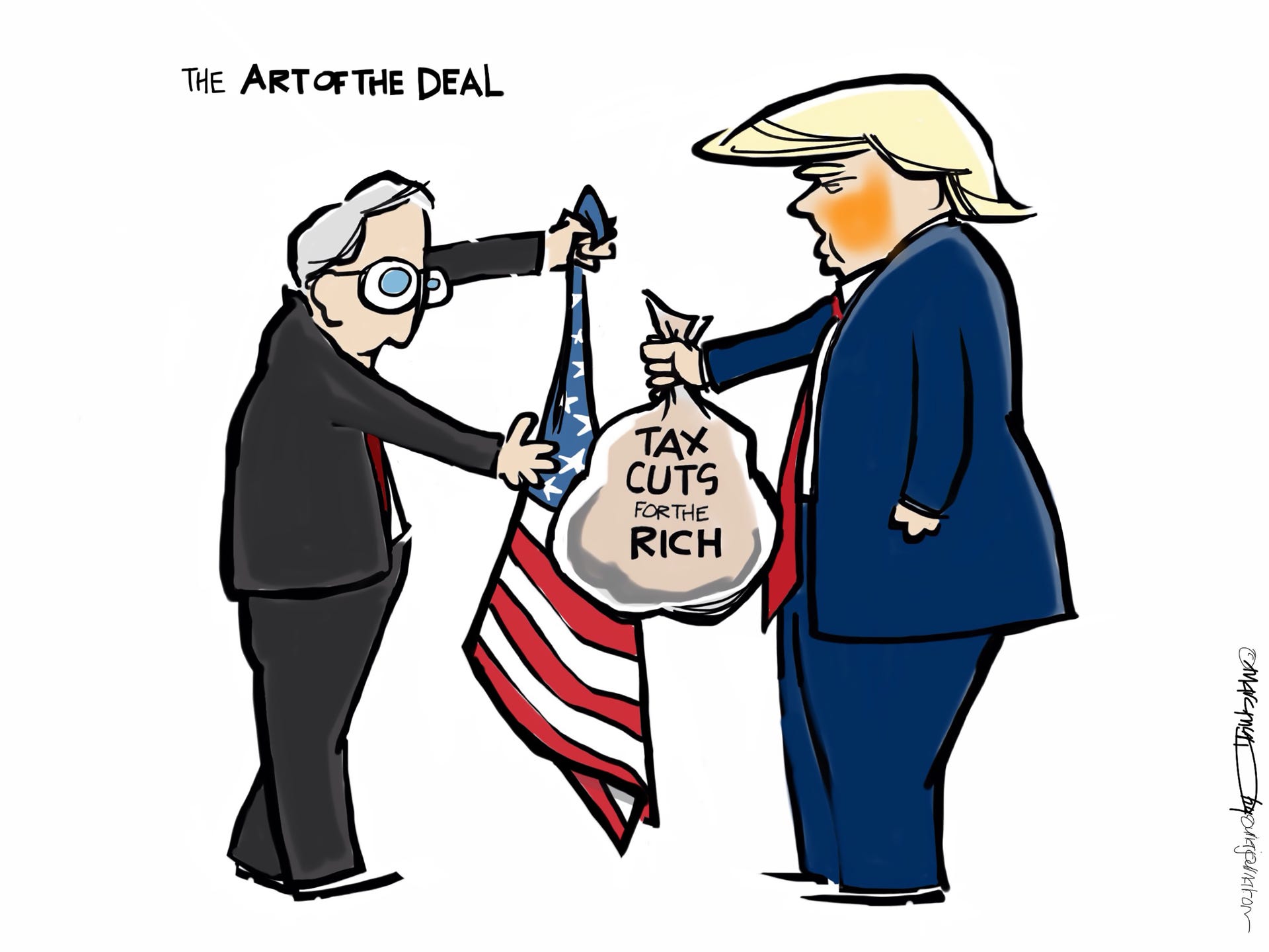Cartoon of a person holding a bag of money and a person holding a flag
AI-generated content may be incorrect.